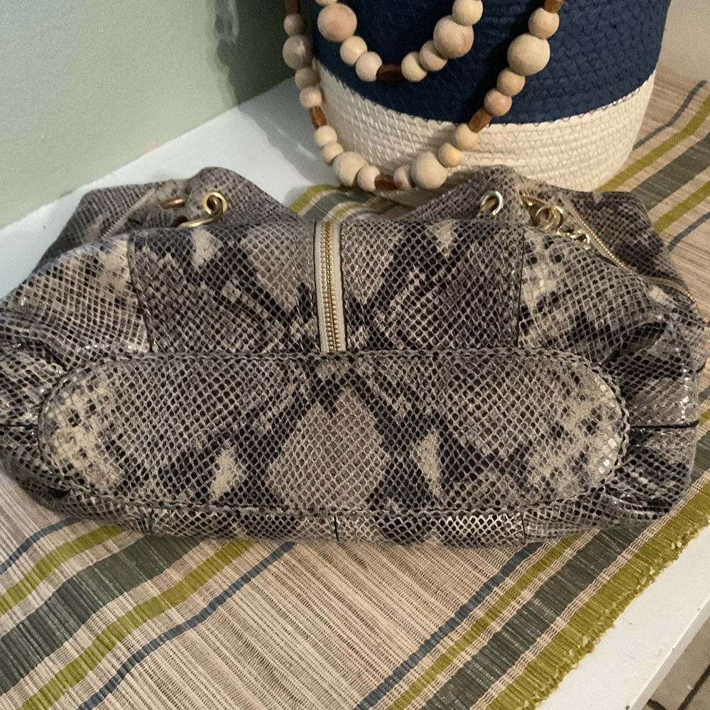Micheal Kors Moxley Python Embossed Leather Satch… - image 6